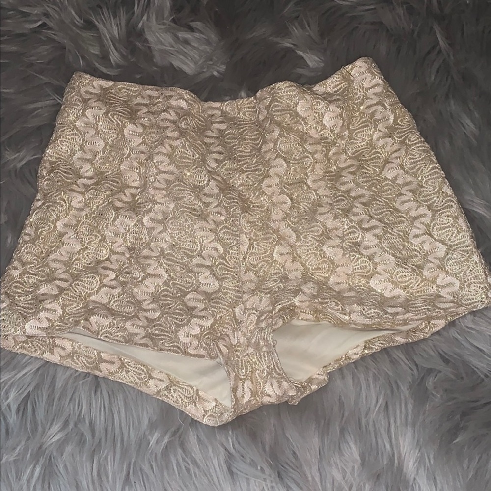 Gold Sequin shorts